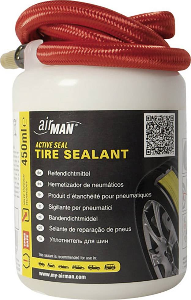 Airman 65-005-001 Valve Through Sealant 450 Reifen-Dichtmittel (L x B x H) 90 x 90 x 138 mm 1 stk