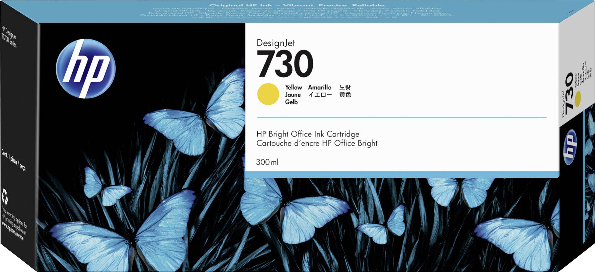 HP Blæk 730 Original Gul P2V70A-0