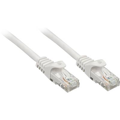 To slanke hvide Ethernet-kabler med RJ-45-stik, placeret ved siden af hinanden på en hvid baggrund. De er beregnet til netværksforbindelser.