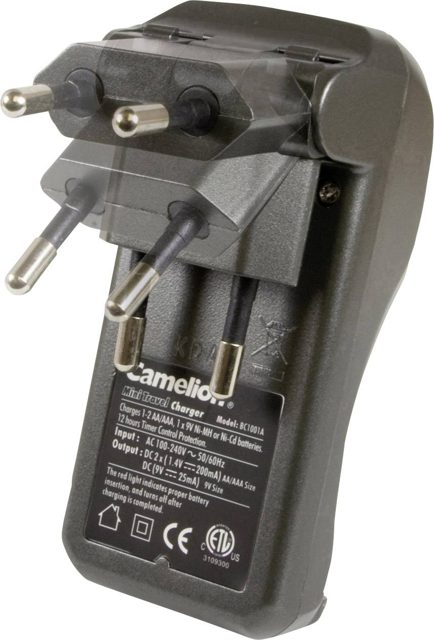 Camelion Travel BC-1001A Oplader til runde celler Inkl. batterier NiMH ...