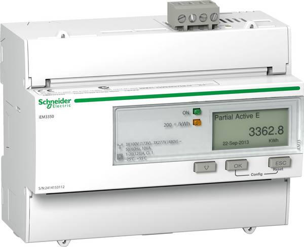 Schneider Electric A9MEM3350 A9MEM3350 E-tæller digital 125 A 1 stk