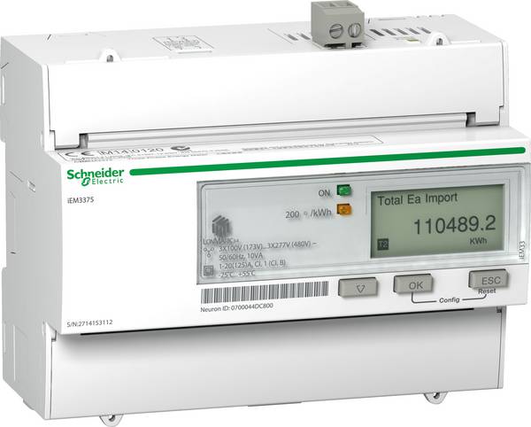 Schneider Electric A9MEM3375 A9MEM3375 E-tæller digital 125 A MID-godkendelse: Ja Piece 1 stk