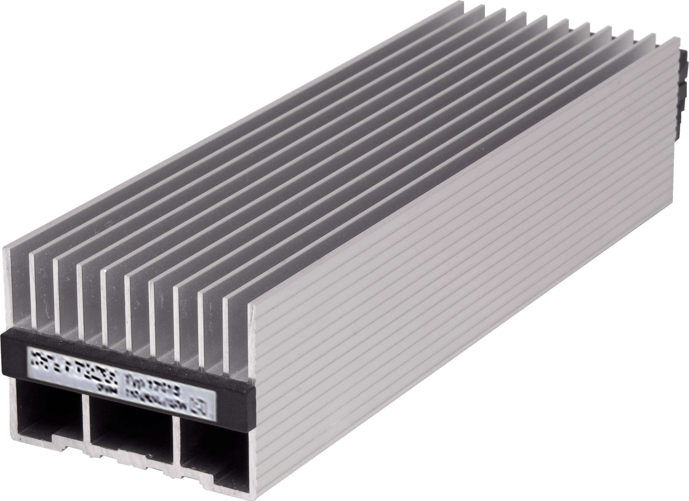 Kølelegeme i sølvgrå med ribber til varmeafledning. Egnet til elektroniske enheder til effektivitetsforøgelse gennem køling.