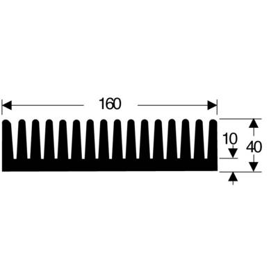 Fischer Elektronik 10022659 SK 85 100 SA Profilkølelegeme 0.85 K/W (L x B x H) 100 x 160 x 40 mm-0