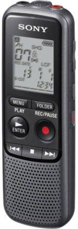 Sony ICD-PX240 Digital Diktafon Optagetid (max.) 1034 h Sort, Grå Støjreduktion