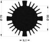 Fischer Elektronik 10021463 SK 570 25 SA LED-kølelegemer 1.77 K/W (Ø x H) 70 mm x 25 mm