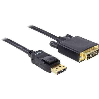 Delock DisplayPort / DVI Adapterkabel DisplayPort-stik, DVI-D 24+1-pol. Stik 2.00 m Sort 82591 Displayport-kabel