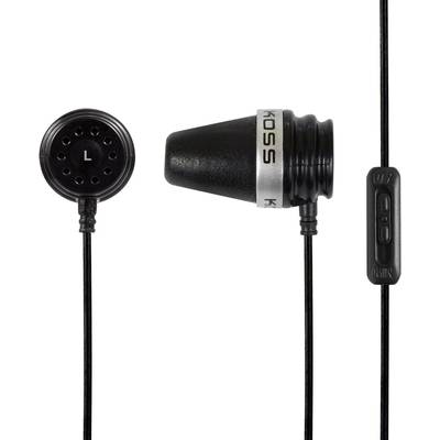 KOSS SPARKPLUG VCk In Ear hovedtelefoner kabelbundet Sort Lydstyrkeregulering