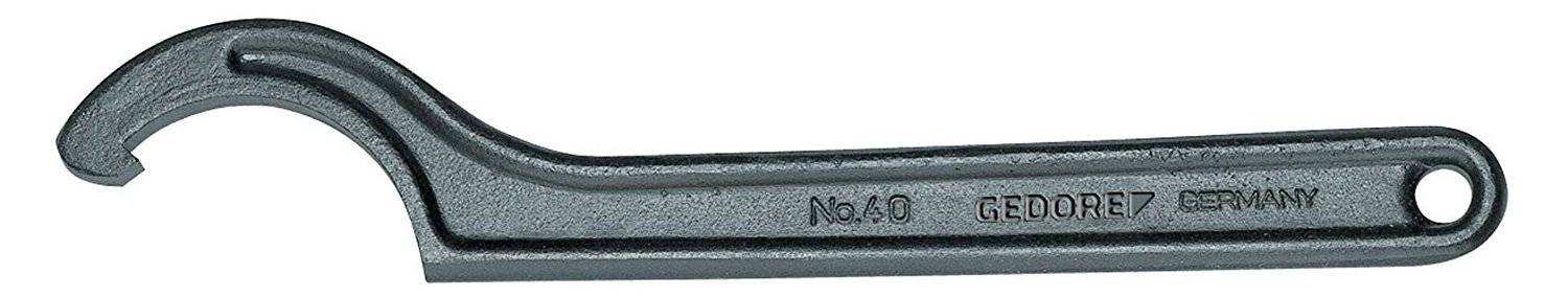 Hageboltnøgle af metal, med påskriften 'No. 40 GEDORE Germany'.