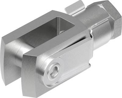 En metallisk maskindel med sekskantede ender og drejelig led, primært i sølvfarve.