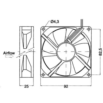 Fandis FF12A230UF Ventilatore 230 V/AC 18 W (L x A x P) 150 x 150 x 65 Fandis FF12A230UF Ventilatore 230 V/AC 18 W (L x A x P) 150 x 150 x 65