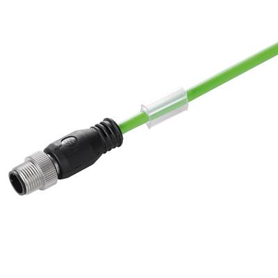 Weidmüller 1004321000 Sensor-, aktuator-stik, M12 Stik, lige, Tilslutning, vinklet 10.00 m Pol-tal (RJ): 3 1 stk