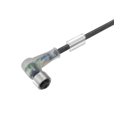 Weidmüller 1004330750 Sensor-, aktuator-stik, M12 Tilslutning, vinklet 7.50 m Pol-tal (RJ): 3 1 stk