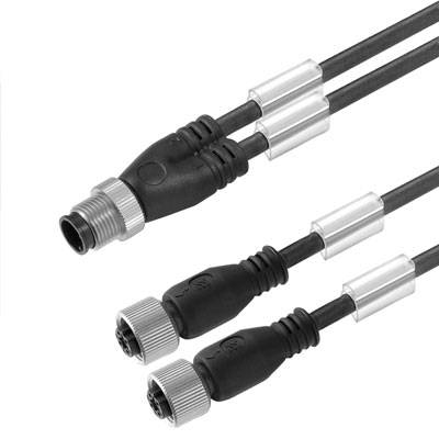 Weidmüller 1005460150 Sensor-, aktuator-stik, M12 Stik, lige, Tilslutning, lige 1.50 m Pol-tal (RJ): 3 1 stk
