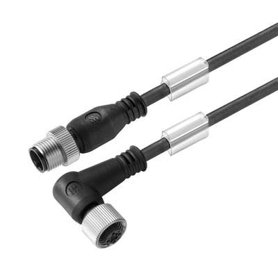 Weidmüller 1011990150 Sensor-, aktuator-stik, M12 Stik, lige, Tilslutning, vinklet 1.50 m Pol-tal (RJ): 5 1 stk