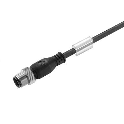 Weidmüller 1021770150 Sensor-, aktuator-stik, M12 Stik, lige 1.50 m Pol-tal (RJ): 4 1 stk