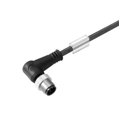 Weidmüller 1021791000 Sensor-, aktuator-stik, M12 Stik, vinklet 10.00 m Pol-tal (RJ): 4 1 stk