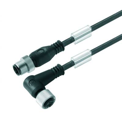 Weidmüller 1057921000 Sensor-, aktuator-stik, M12 Stik, lige, Tilslutning, vinklet 10.00 m Pol-tal (RJ): 5 1 stk