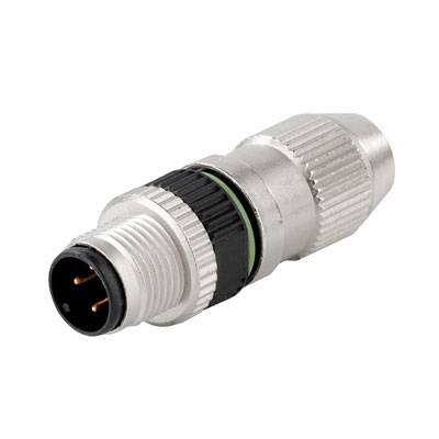 En cylindrisk metalstik med tre ben og et riflet greb. Egnet til industrielle eller tekniske anvendelser.