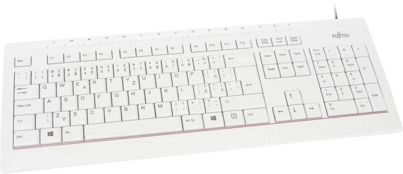 Fujitsu KB521 USB STANDARD KEYBOARD USB Tastatur Fransk, AZERTY Hvid