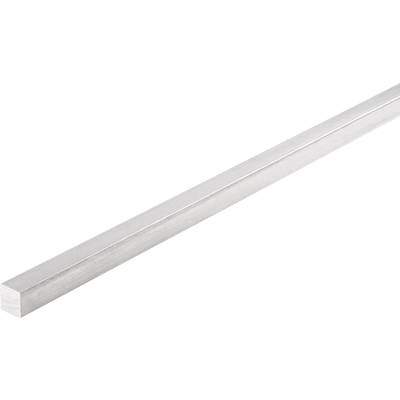 En lang, smal aluminiumstang på hvid baggrund, glat og skinnende.
