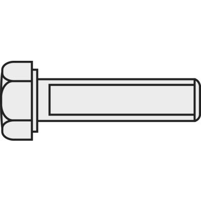 TOOLCRAFT 222532 Sekskantsskrue M3 10 mm Udvendig sekskant DIN 933 Messing Forniklet 10 stk