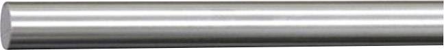 Cylindrisk metalstang med glat, blank overflade, placeret vandret.
