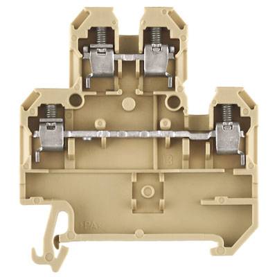 Weidmüller 0590160000 Gennemgangsrækkeklemme Skruer Beige, Gul 100 stk