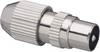 Koaksialt stik i metal Kabeldiameter: 7 mm