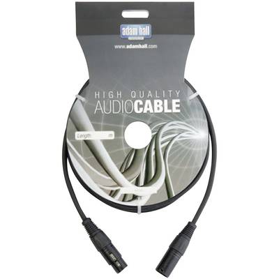 Højkvalitets audiokabel fra Adam Hall. Længde ikke specificeret. Indeholder XLR-stik i begge ender, egnet til audiosammenfletninger.