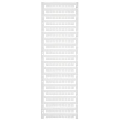 Et hvidt plastikgitter med regelmæssige, rektangulære udskæringer, formentlig til ventilation eller som en ramme omkring et elektronikdæksel.