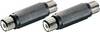 SpeaKa Professional SP-7869816 Phono Audio Adapter [1x Cinch-bøsning - 1x Cinch-bøsning] Sort