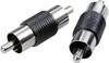 SpeaKa Professional SP-7870272 Phono Audio Adapter [1x Cinch-stik - 1x Cinch-stik] Sort
