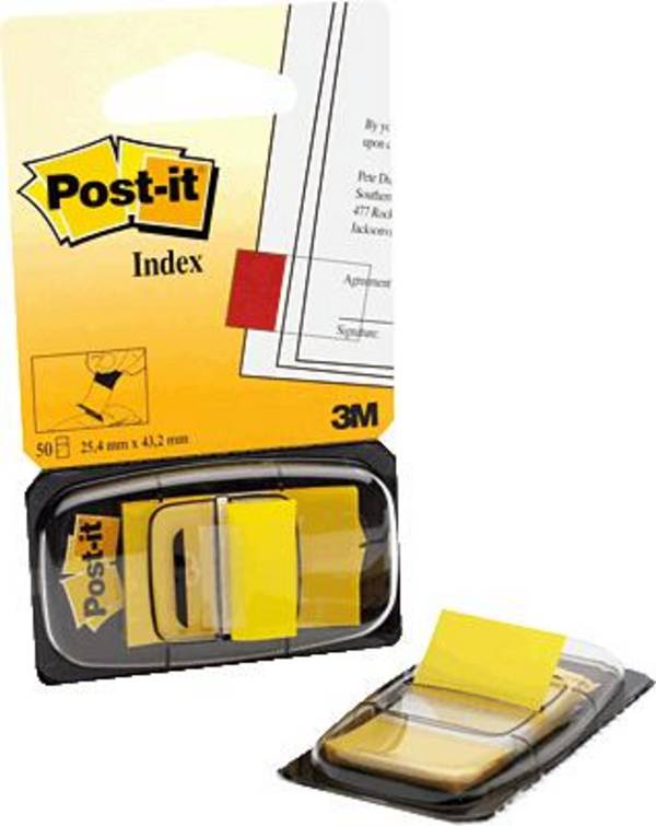 Post-it Indeksfanedispenser Index 680-5 Indeksfanernes materiale: Gul  7000029860