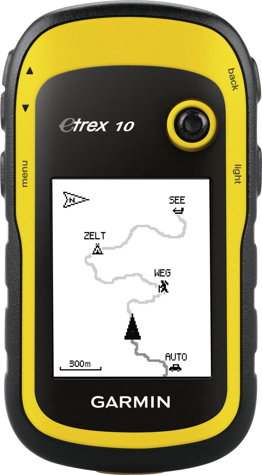 Garmin e-Trex10 Outdoor Navi Geocaching, Vandring Verden GPS, GLONASS, Stænkvandsbeskyttet Conradelektronik.dk