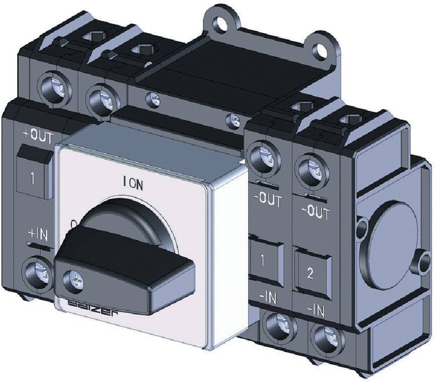 Sälzer D242-84200-026M1 Lastafbryder Jævnspænding 20 A 1000 V 1 x 90 ° Sort 1 stk
