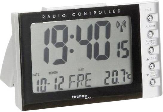 Techno Line  WT 188  Radio  Vækkeur  Sølv, Sort  Alarmtider 1