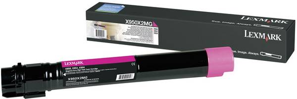 Lexmark Tonerkassette X950 X952 X954 X950X2MG Original Magenta 24000 Sider