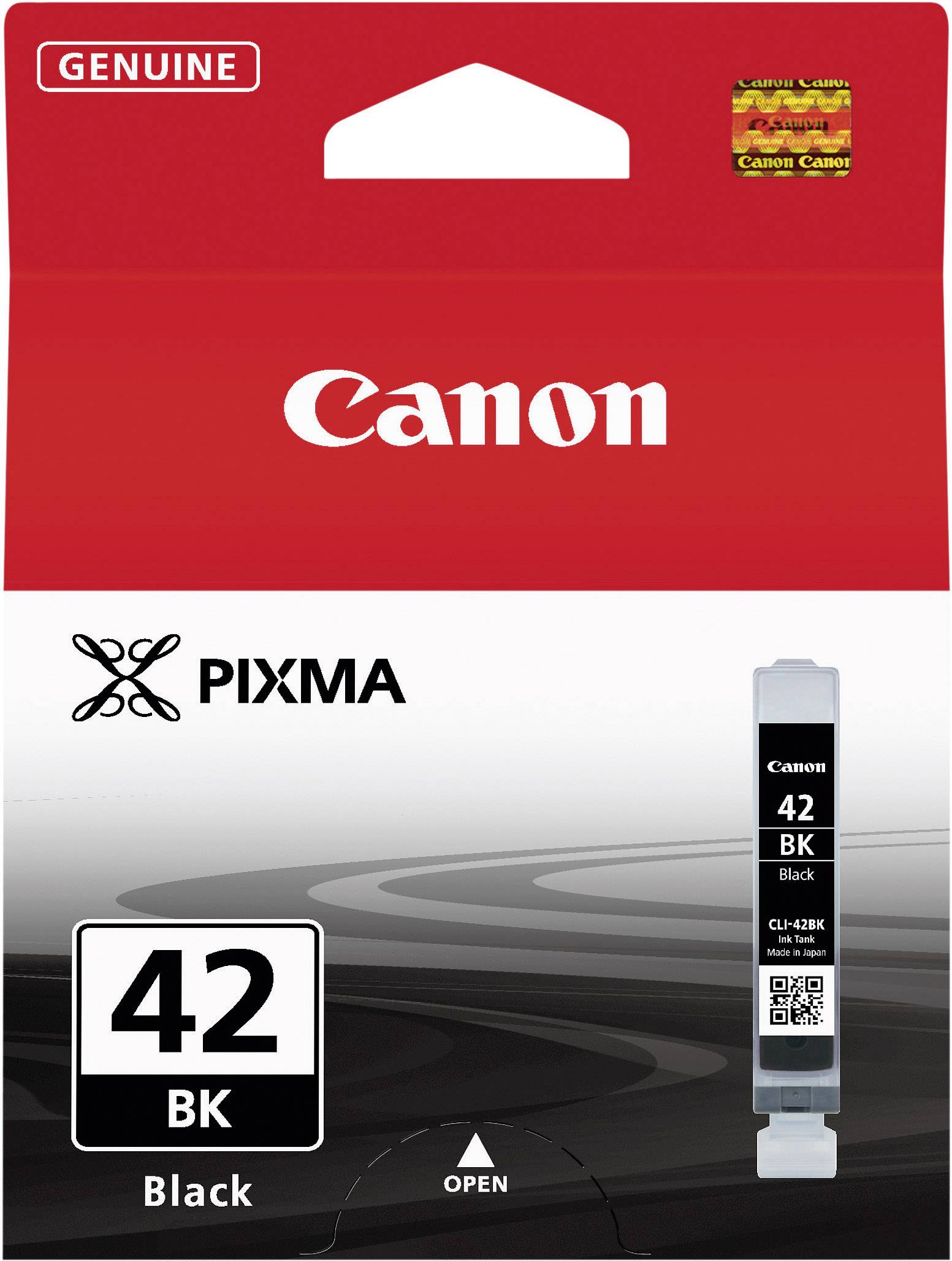 Canon blækpatron Pixma 42 BK, Sort, Original emballage. Indeholder en sort blækpatron til Canon printere.