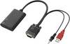 AV Adapter [HDMI - VGA, Jack] 1920 x 1080 Pixel SpeaKa Professional SP-HD/VK