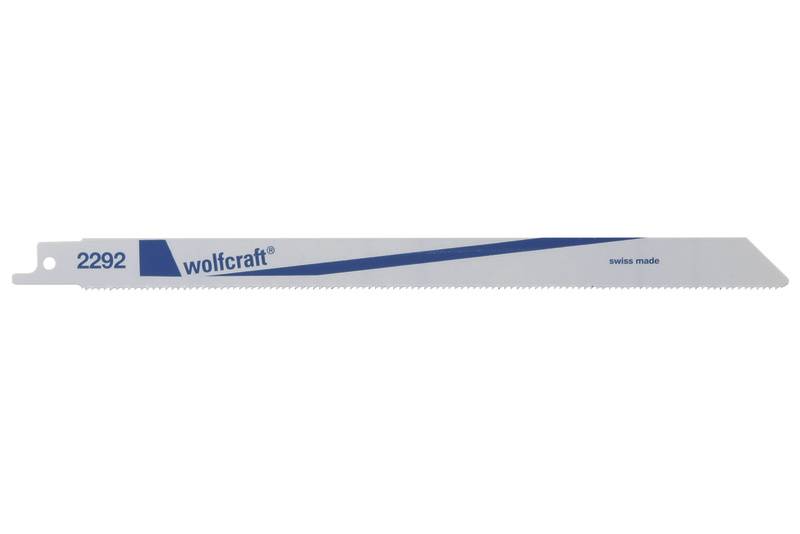 Metalsavklinge fra mærket Wolfcraft, modeltype 2292, individuelt indpakket, egnet til skæring af metalmaterialer.