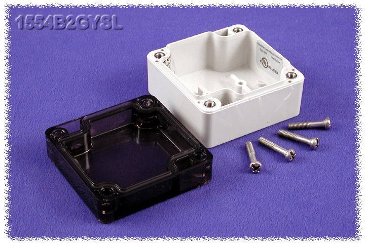 Hammond Electronics 1554B2GYSL Universalkabinet 65 x 65 x 40 Polykarbonat Grå 1 stk