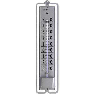 Et sølvfarvet termometer viser 3 grader celsius over nul.