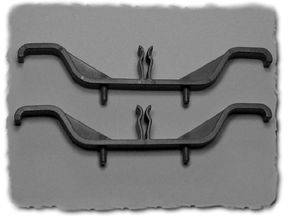 Hammond Electronics M795 Kabelbærer Plastic Grå (L x B x H) 122 x 10 x 20 mm 2 stk