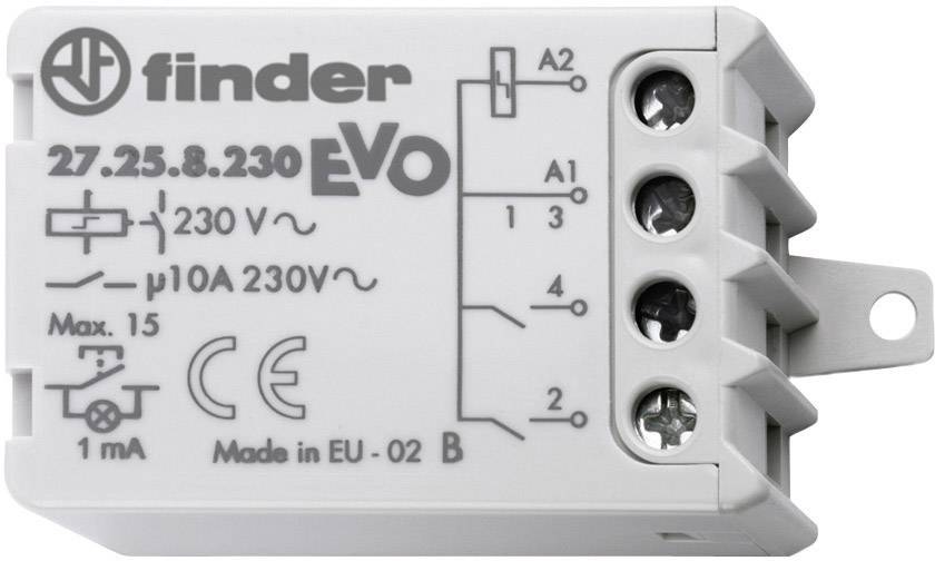 Strømstødskontakt Underpuds Finder 27.25.8.230.0000 2 x sluttekontakt 230 V/AC 10 A 2300 VA 1 stk