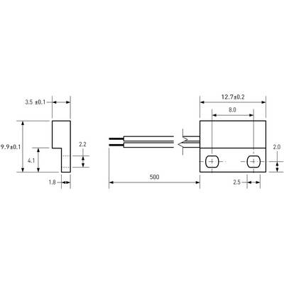 PIC MS-313-3-1-0500 Reed-kontakt 1 x sluttekontakt 150 V/DC, 120 V/AC 0 ...
