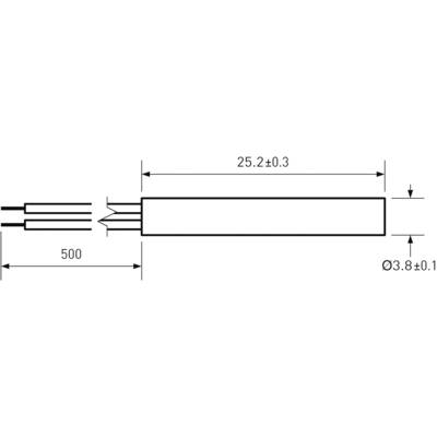 PIC MS-214-3 Reed-kontakt 1 x sluttekontakt 180 V/DC, 130 V/AC 0.7 A 10 ...