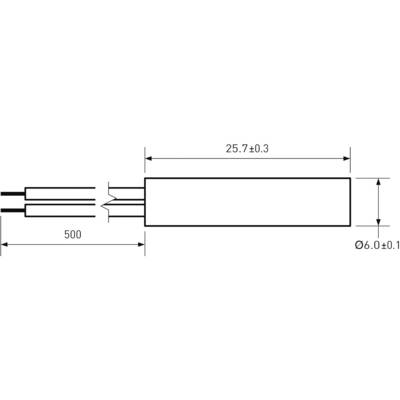 PIC MS-215-3 Reed-kontakt 1 x sluttekontakt 200 V/DC, 140 V/AC 1 A 10 W ...