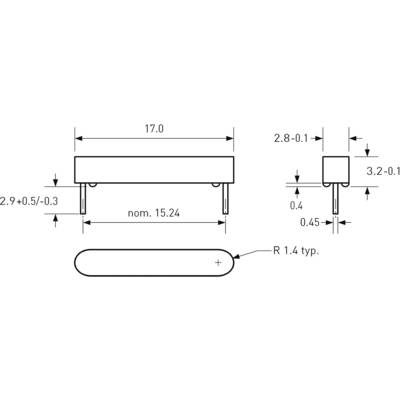 PIC MS-106-3 Reed-kontakt 1 x sluttekontakt 180 V/DC, 130 V/AC 0.7 A 10 ...