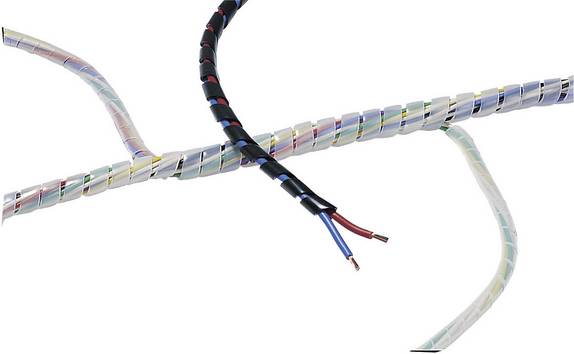 HellermannTyton SBPE9D-PE-GY-5M Spiralslange 10 til 100 mm Grå 5 m